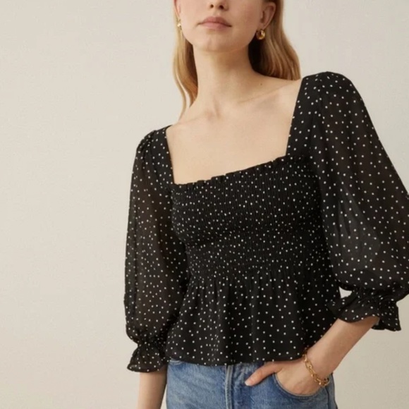 Reformation Tops - ✨ SALE✨ Reformation Braelyn Top - Selene Dots
